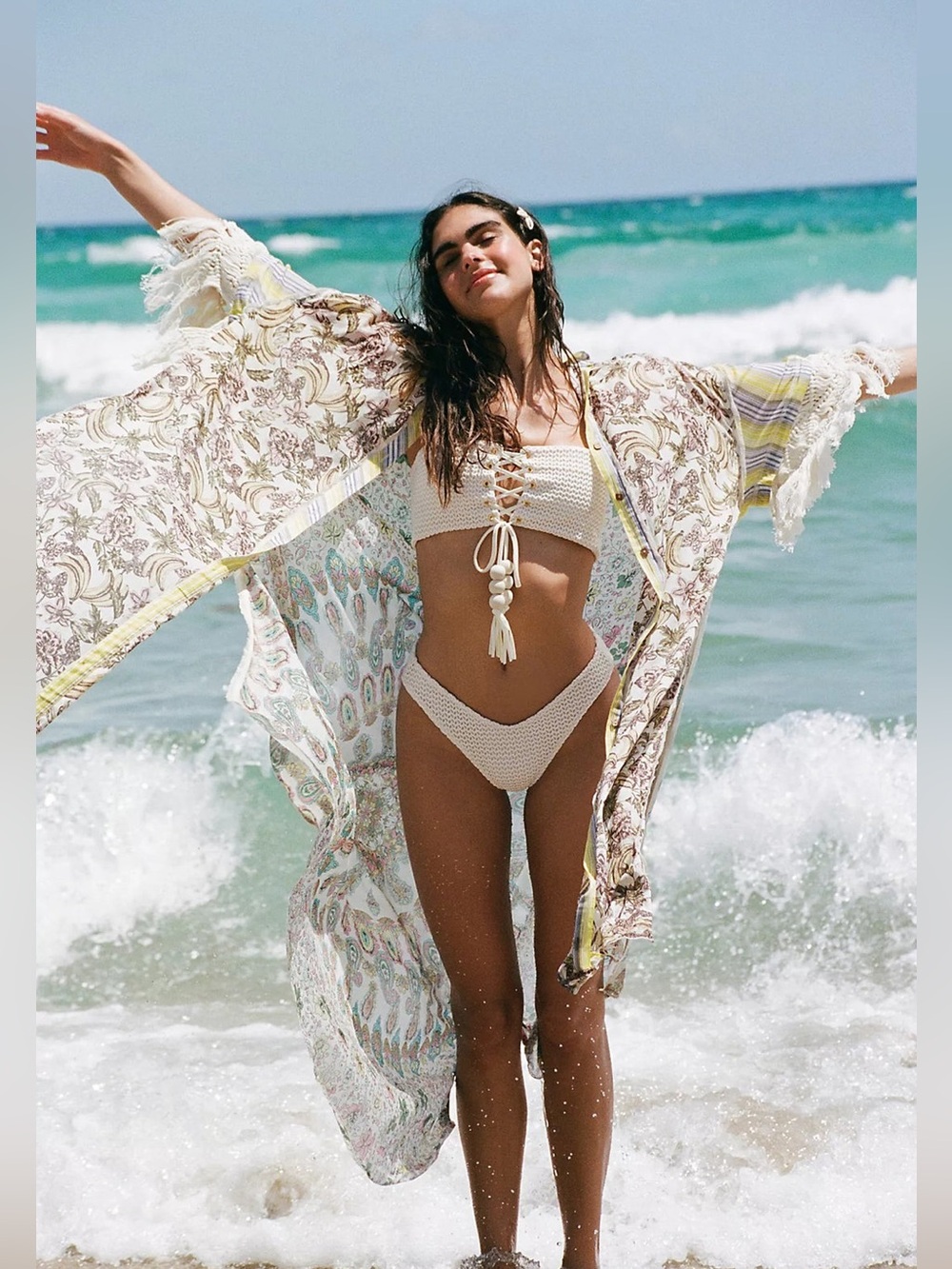 Intimately Free People Watching Waves Maxi Shirt Top